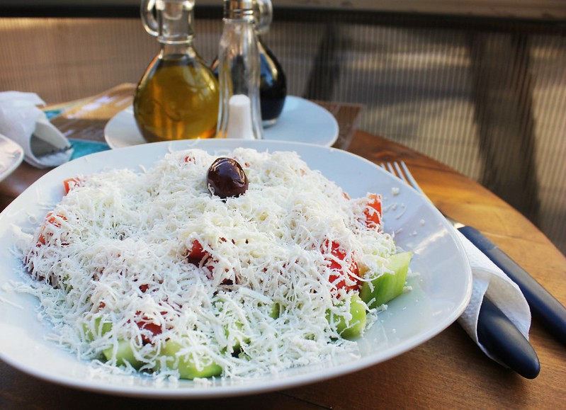 North Macedonian Food - Shopska Salad